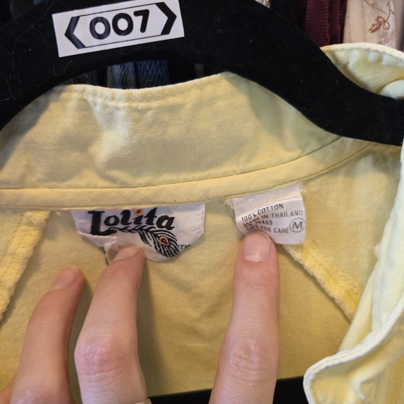 Vintage Lolita Yellow Short-Sleeve Romper - Picture 3 of 5